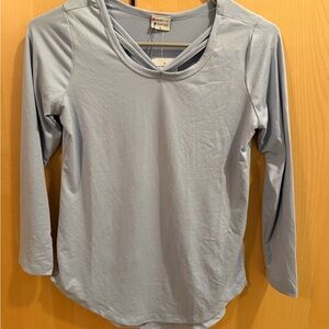 Girls Blue/Gray Long Sleeve Top